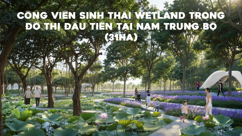 Đại công viên Wetland 31h tạo cảnh quan xanh mát