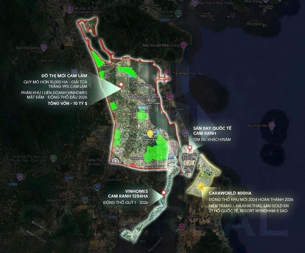 Vinhomes Cam Lâm có lợi thế nằm sát biển